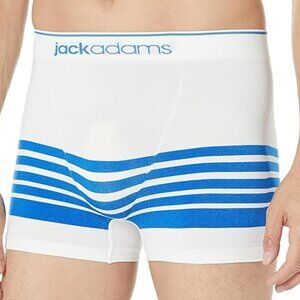 NWT Jack Adams Body Flex Boxer Brief – Size M, White/Royal